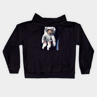 Space Walking Bear Kids Hoodie